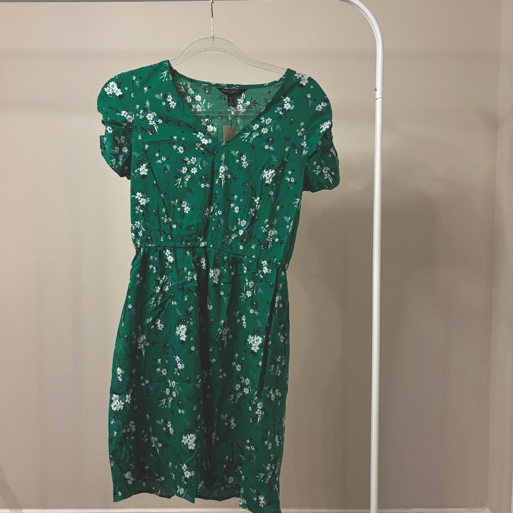 Banana Republic Green Floral Mini Dress